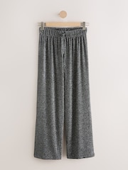 فضي - Sparkle Metallic Wide Leg Trousers - صورة 1 من 3