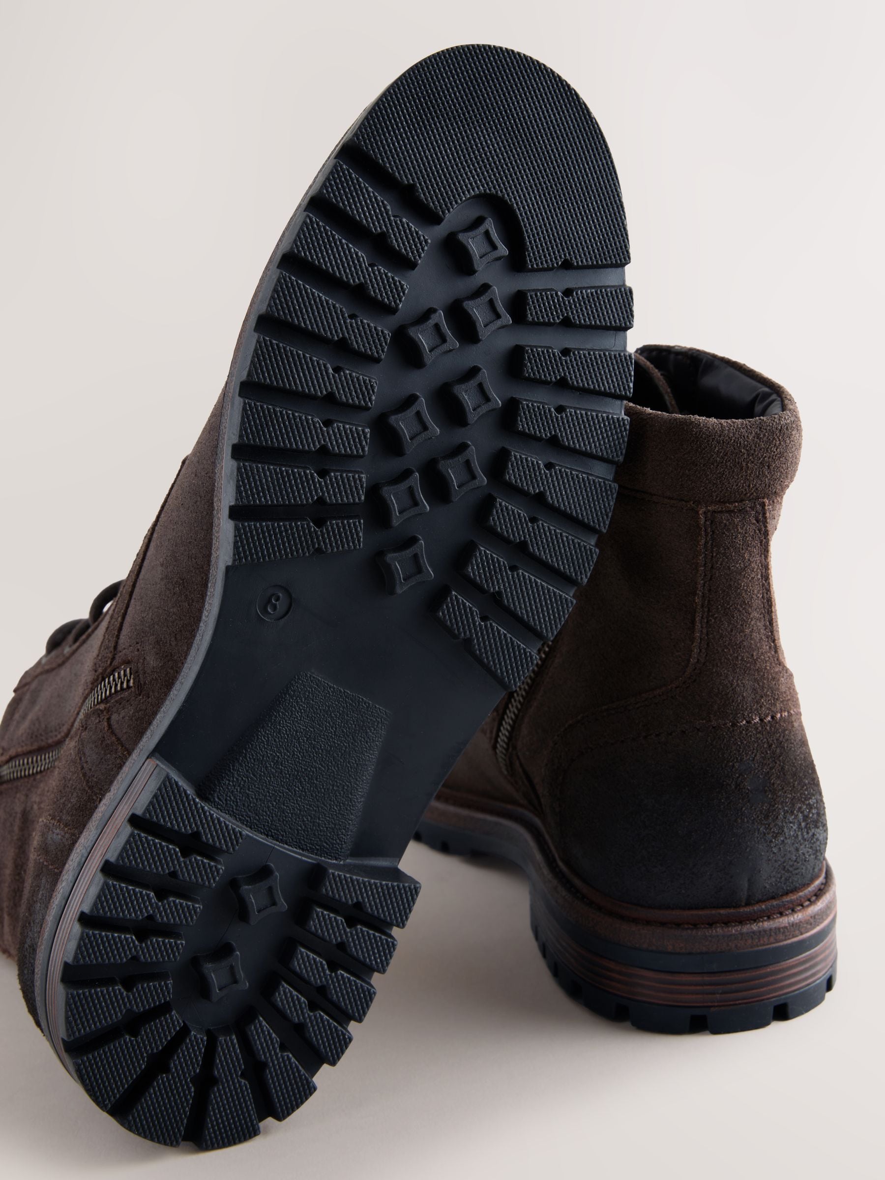 Buy Dark Brown Leather Toe Cap Zip-Up Boots from Next Canada