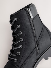 Black Tall Zip-Up Boots - Image 5 of 6