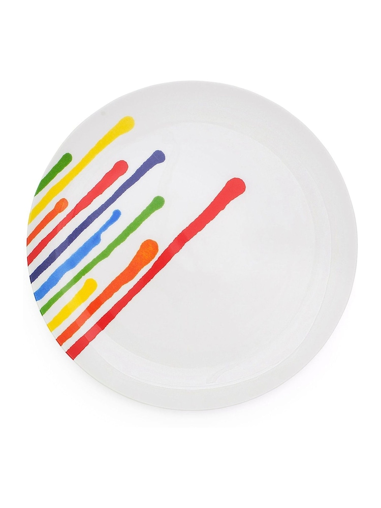 Pure Prue Set of 2 Mixed Inky Drips Dinner Plates - Image 1 of 3