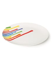 Pure Prue Set of 2 Mixed Inky Drips Dinner Plates - Image 2 of 3