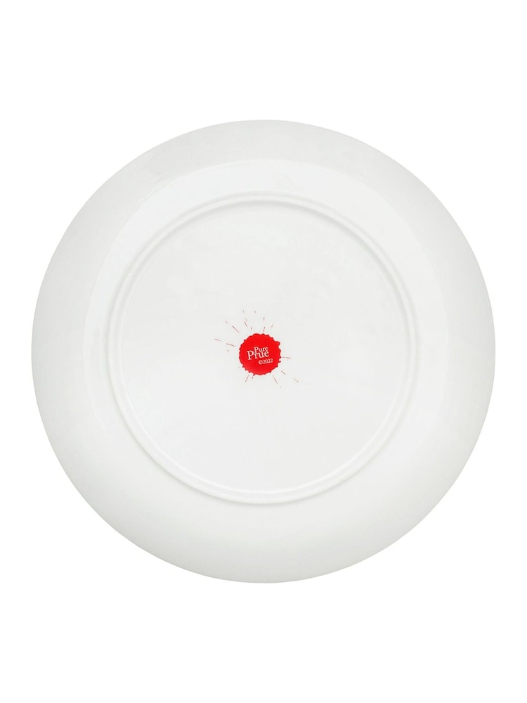 Pure Prue Set of 2 Mixed Inky Drips Dinner Plates - Image 3 of 3