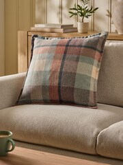 Blue 50 x 50cm Check Cushion - Image 1 of 5