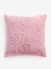 Blush Pink 50 x 50cm Cut Faux Fur Daisy Cushion - Image 3 of 5