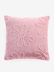 Blush Pink 50 x 50cm Cut Faux Fur Daisy Cushion - Image 4 of 5