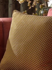 Yellow 50 x 50cm Fan Geo Cushion - Image 3 of 7