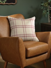Red Windowpane Check Rectangular 50 x 50cm Cushion - Image 1 of 3