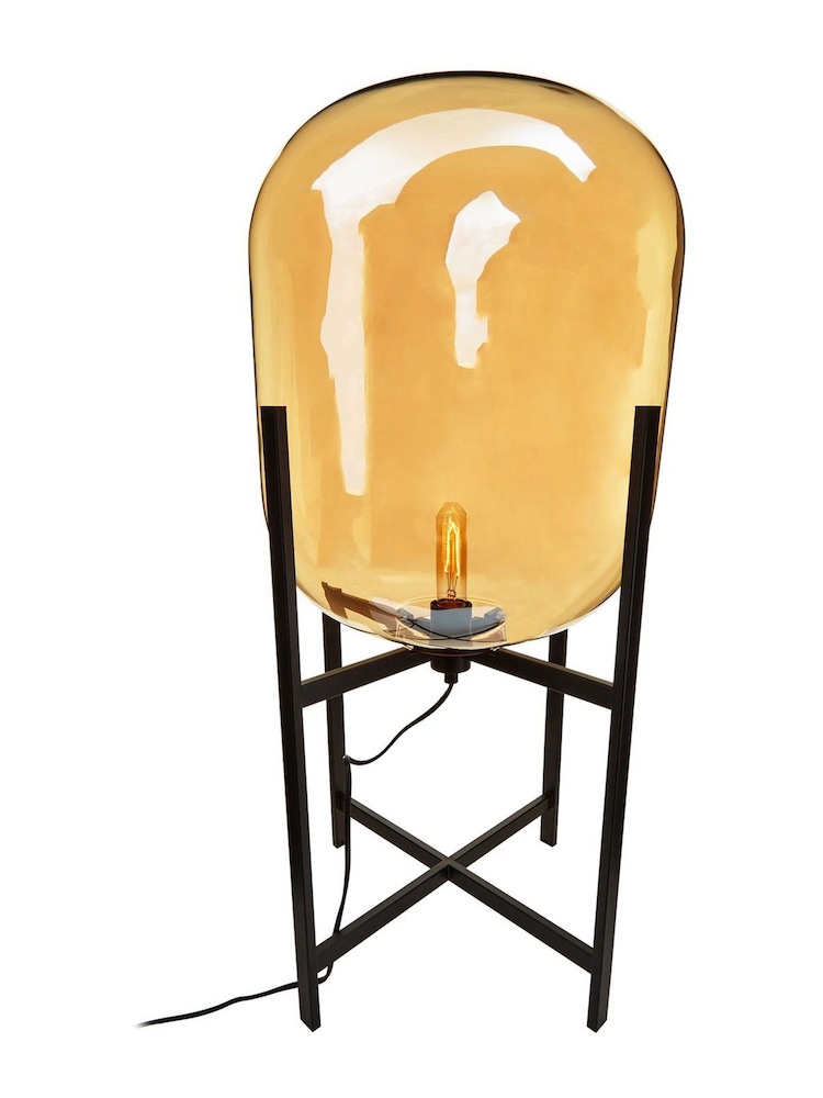 Fifty Five South Black Trieste Champagne Glass Floor Lamp - Image 3 of 3 Fifty Five South Black Trieste Champagne Glass Floor Lamp - Image 3 of 3
