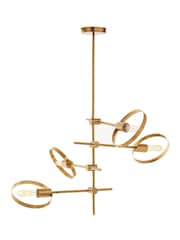 Fifty Five South Gold Trieste Multi Ring Pendant Ceiling Light - Image 1 of 2