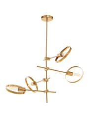 Fifty Five South Gold Trieste Multi Ring Pendant Ceiling Light - Image 2 of 2