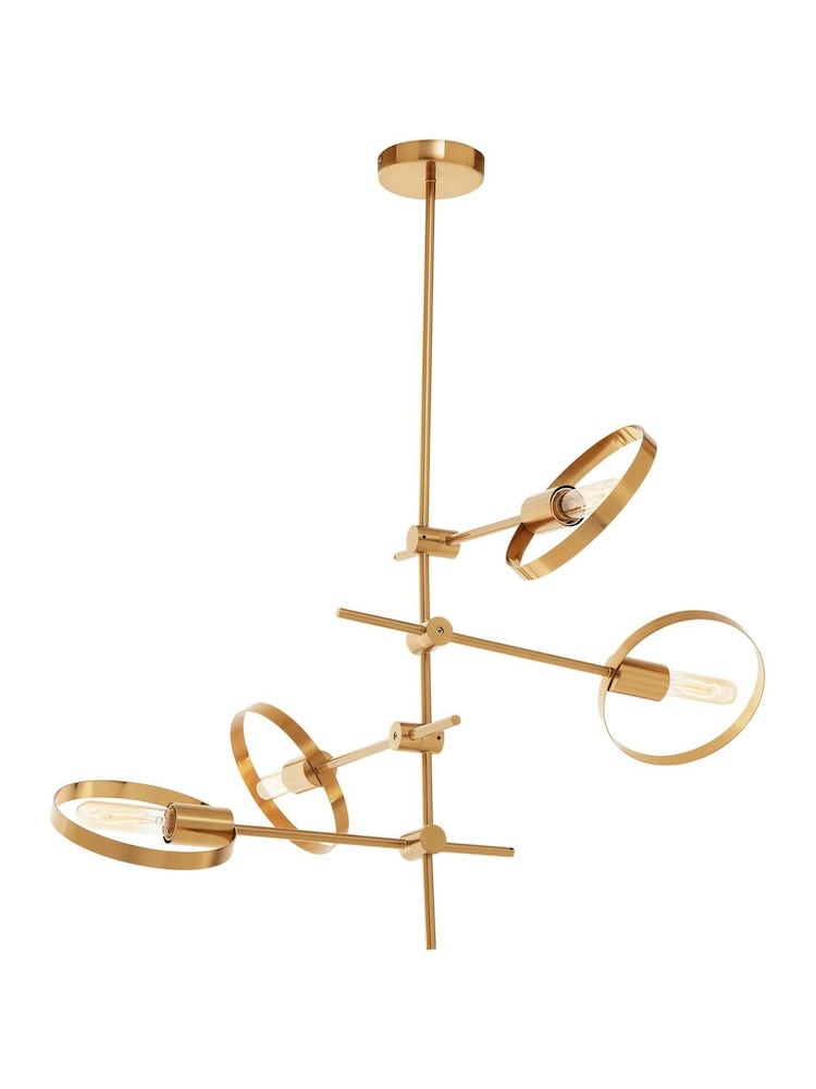 Fifty Five South Gold Trieste Multi Ring Pendant Ceiling Light - Image 2 of 2