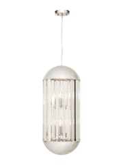 Fifty Five South Chrome Kensington Townhouse 6 Bulb Pendant Ceiling Light - Image 1 of 2