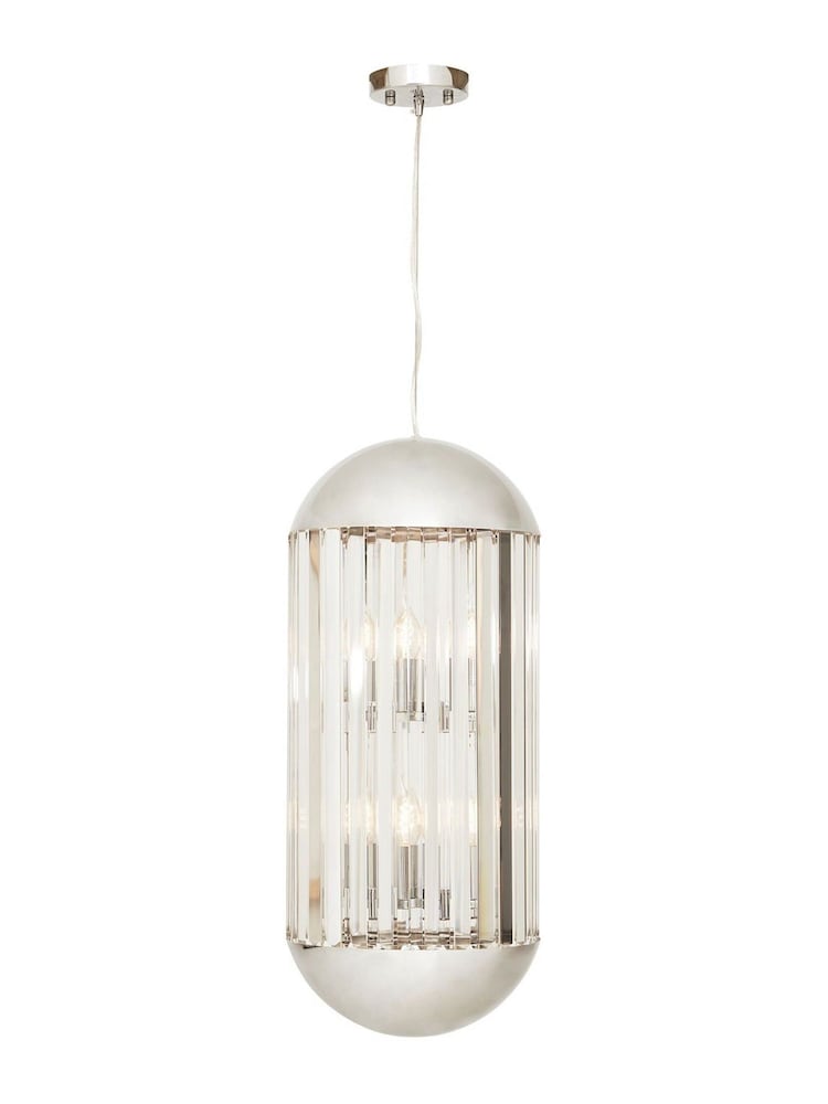 Fifty Five South Chrome Kensington Townhouse 6 Bulb Pendant Ceiling Light - Image 1 of 2