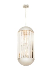 Fifty Five South Chrome Kensington Townhouse 6 Bulb Pendant Ceiling Light - Image 2 of 2