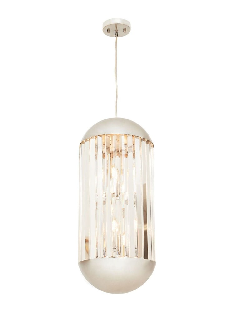 Fifty Five South Chrome Kensington Townhouse 6 Bulb Pendant Ceiling Light - Image 2 of 2