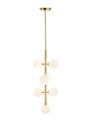 Fifty Five South Gold Trieste 7 Bulb Pendant Ceiling Light - Image 1 of 2