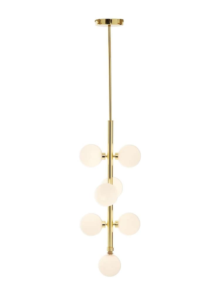 Fifty Five South Gold Trieste 7 Bulb Pendant Ceiling Light - Image 1 of 2
