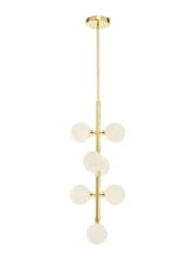 Fifty Five South Gold Trieste 7 Bulb Pendant Ceiling Light - Image 2 of 2