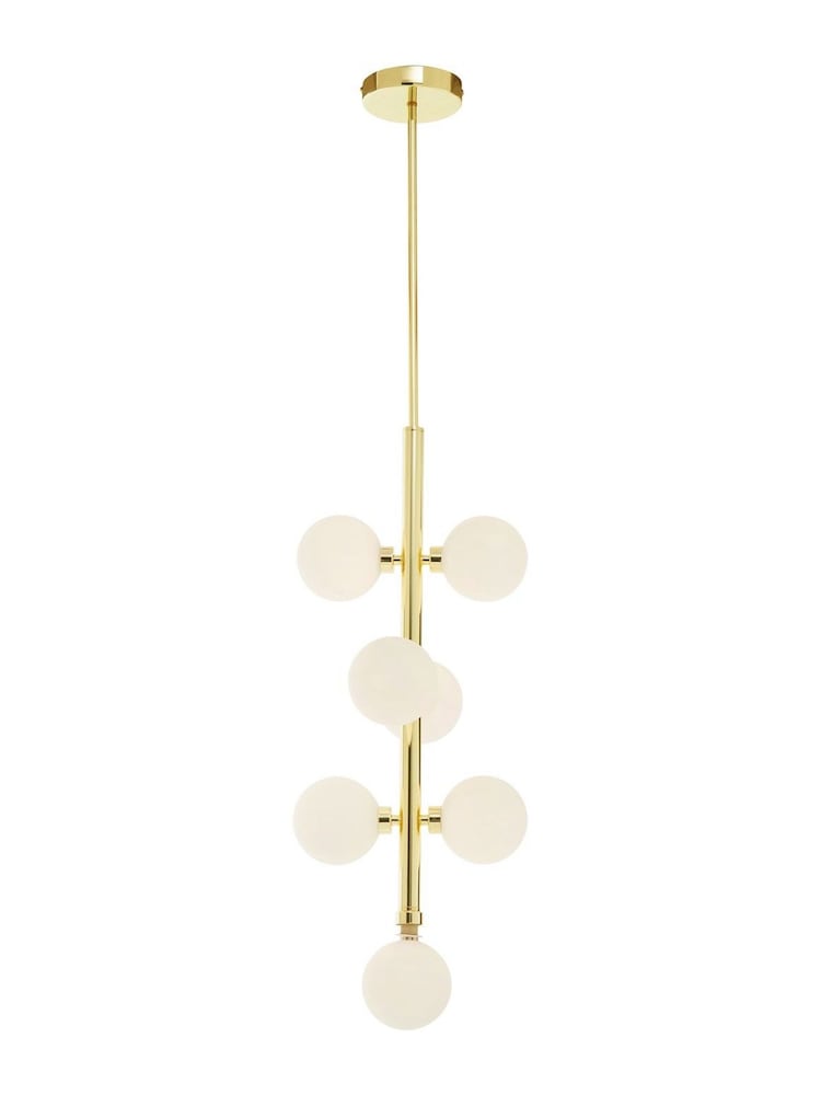 Fifty Five South Gold Trieste 7 Bulb Pendant Ceiling Light - Image 2 of 2