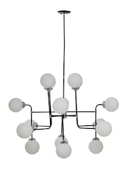 Fifty Five South Black Abira Metal Pendant Ceiling Light - Image 1 of 2