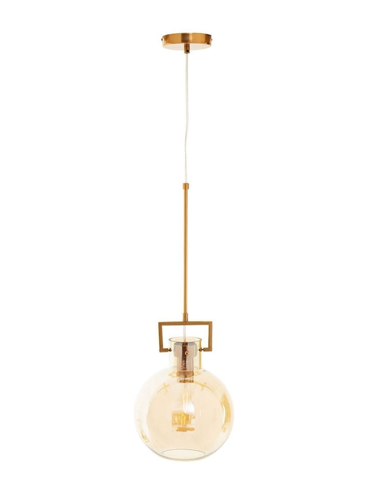 Fifty Five South Gold Trieste Rounded Pendant Ceiling Light - Image 1 of 4