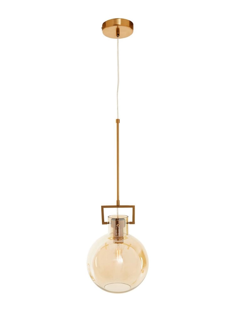 Fifty Five South Gold Trieste Rounded Pendant Ceiling Light - Image 2 of 4