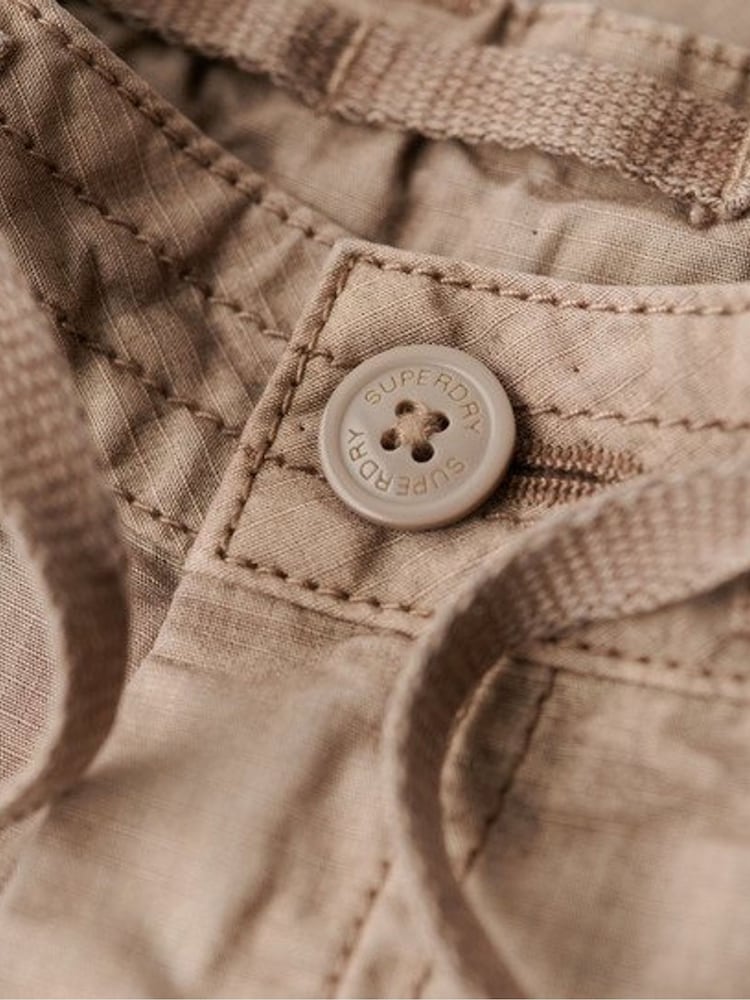 Superdry Nude 100% Cotton Low Rise Para Cargo Pants - Image 6 of 6