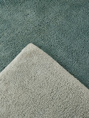 Set of 2 Green 100% Cotton Bath Mats - Image 2 of 3