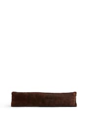 Chocolate Brown Fox Faux Fur Draught Excluder Doorstoop - Image 3 of 5