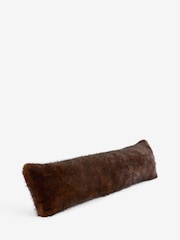 Chocolate Brown Fox Faux Fur Draught Excluder Doorstoop - Image 4 of 5