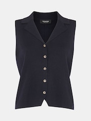 Whistles Blue Maisie Button Front Tank - Image 5 of 5