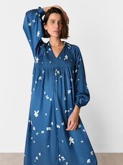Whistles Blue Sun Bleached Floral Dress - Image 3 of 5