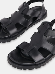 Whistles Black Freya Fisherman Sandals - Image 4 of 4