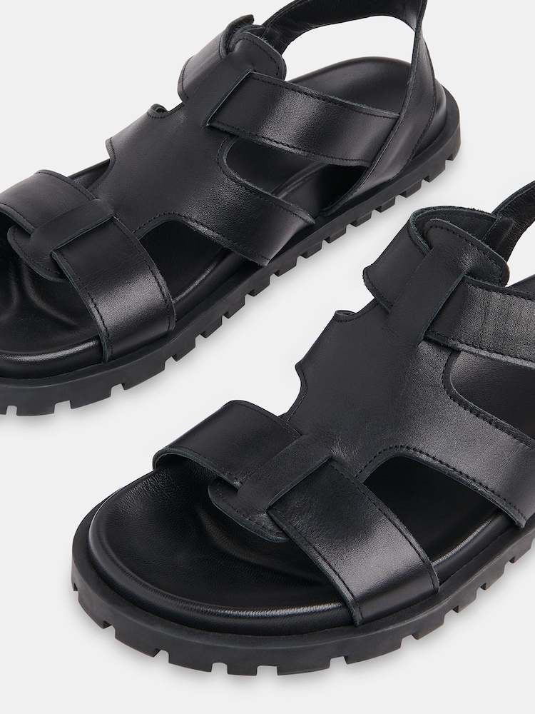 Whistles Black Freya Fisherman Sandals - Image 4 of 4