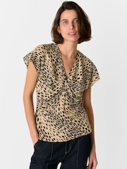 Whistles Animal Spot Print Blouse - Image 1 of 5