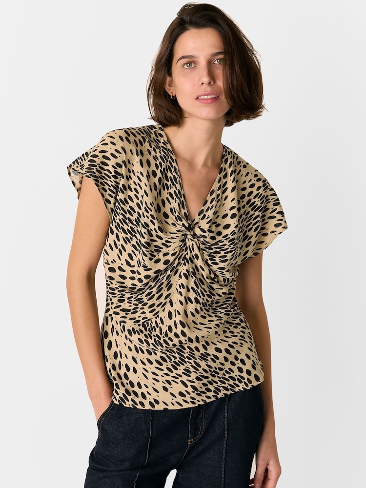Whistles Animal Spot Print Blouse - Image 1 of 5
