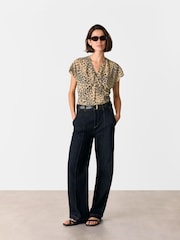 Whistles Animal Spot Print Blouse - Image 3 of 5