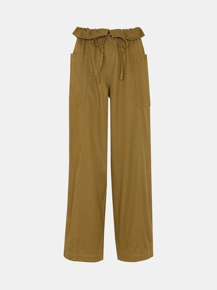 Whistles Green Paper Bag Waistband Trousers - Image 2 of 5