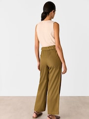 Whistles Green Paper Bag Waistband Trousers - Image 4 of 5