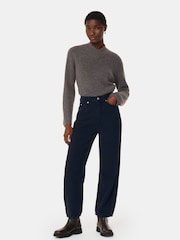 Whistles Blue High Waist Corduroy Barrel 100% Cotton Jeans - Image 1 of 5