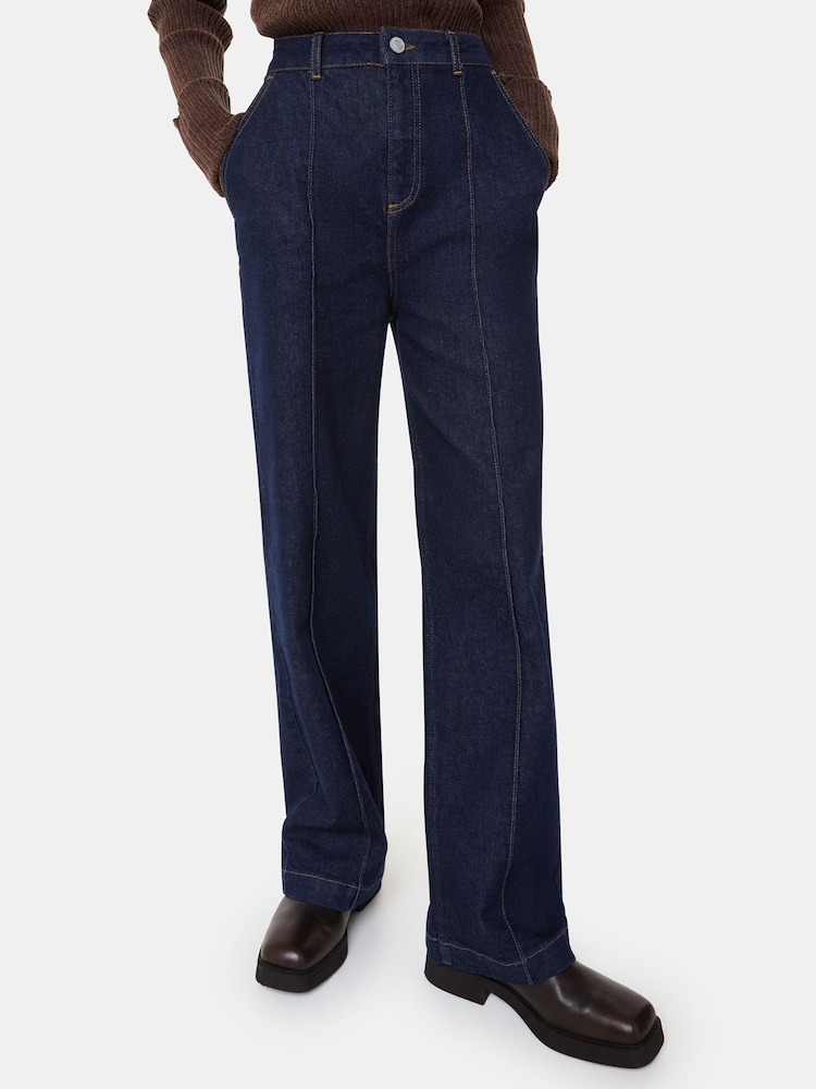 Whistles Blue Seam Detail Jeans - Image 1 of 5