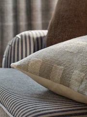 Grey 50 x 50cm Woven Textured Check Cushion - Image 2 of 4