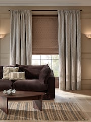 Mid Natural 50 x 30cm Assembled Woven Textured Check Cushion - Image 3 of 8