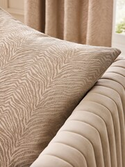 Natural 59 x 59cm Textured Zebra Print Cushion - Image 2 of 5