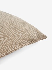 Natural 59 x 59cm Textured Zebra Print Cushion - Image 5 of 5
