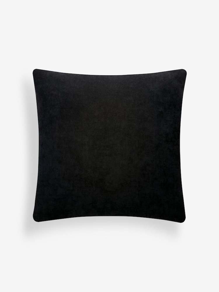 Black/White 50 x 50cm Jacquard Check Cushion - Image 5 of 5