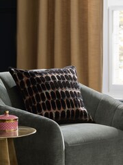 Black 50 x 50cm Rebel Spot Velvet Cushion - Image 1 of 7