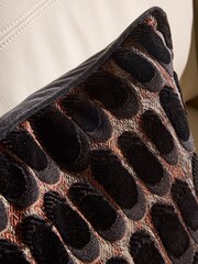 Black 50 x 50cm Rebel Spot Velvet Cushion - Image 4 of 7