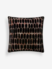 Black 50 x 50cm Rebel Spot Velvet Cushion - Image 5 of 7