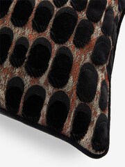 Black 50 x 50cm Rebel Spot Velvet Cushion - Image 7 of 7